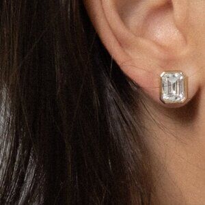 Melissa Lovy Miller "Diamond" Studs in Gold // NWT